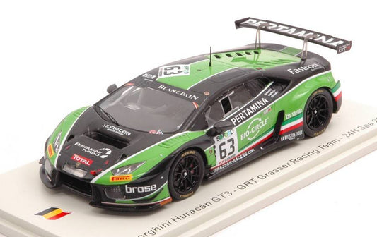 MODELLINO IN SCALA COMPATIBILE CON LAMBORGHINI HURACAN GT3 N.63 24 H 2017 BORTOLOTTI-CALDARELLI-ENGELHA 1:43 SPARK MODEL SB297