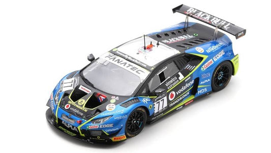 MODELLINO IN SCALA COMPATIBILE CON LAMBORGHINI HURACAN GT3 N.77 3rd PRO-AM CLASS 24 H SPA 2021 RAMOS-MACHIT SPARK MODEL SB444