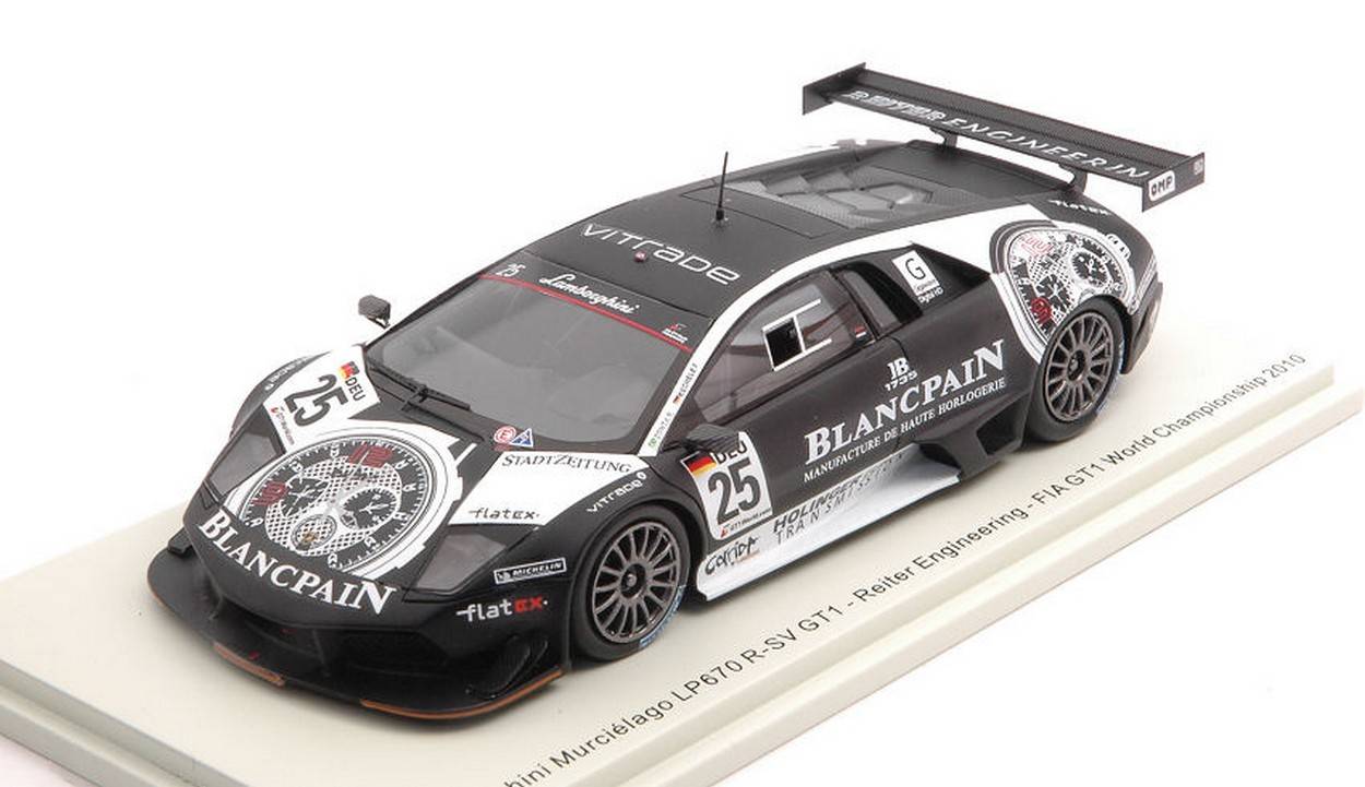 SCALE MODEL COMPATIBLE WITH LAMBORGHINI MURCIELAGO LP670 R-SV N.25 FIA GT1 2010 R.ZONTA-KECHELE 1:43 SPARK MODEL S9606