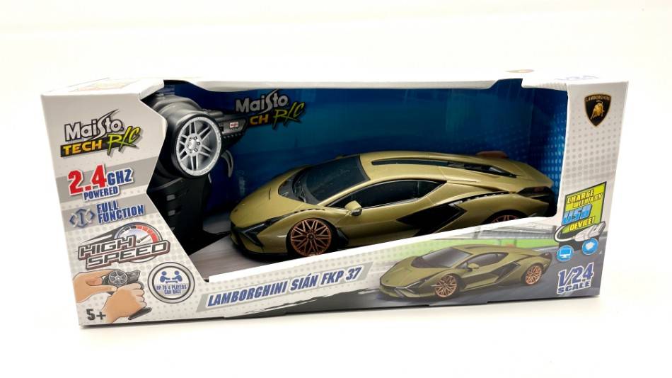 MODELE REDUIT COMPATIBLE AVEC RADIOCOMMANDE LAMBORGHINI SIAN 1:24 MAISTO MI82338