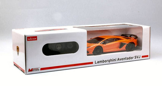 MODELLINO IN SCALA COMPATIBILE CON LAMBORGHINI SVJ 2020 ORANGE RADIOCOMANDO 1:24 MONDO MOTORS MM63635OR