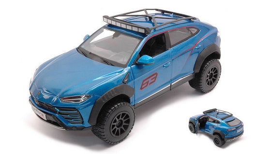 MODELLINO IN SCALA COMPATIBILE CON LAMBORGHINI URUS N.66 TUNING METALLIC BLUE 1:24 MAISTO MI32533B