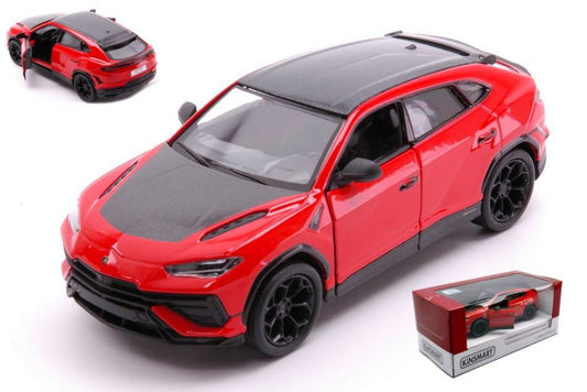 MODELLINO IN SCALA COMPATIBILE CON LAMBORGHINI URUS RED BOX 1:32 KINSMART KT5447WR