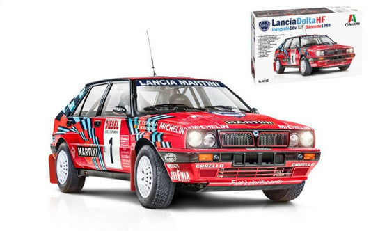 SCALE MODEL COMPATIBLE WITH LANCIA DELTA HF 16V N.1 BIASION N.5 AURIOR RALLY SANREMO 1989 1:12 ITALERI IT4712