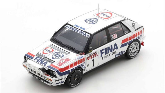 SCALE MODEL COMPATIBLE WITH LANCIA DELTA HF 16V N.1 WINNER RALLY SANREMO 1991 AURIOL-OCCELLI 1:43 SPARK MODEL S9008