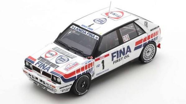 MODELLINO IN SCALA COMPATIBILE CON LANCIA DELTA HF N.1 2nd T.D.CORSE RALLY DE FRANCE 1991 D.AURIOL-B.OCELLI SPARK MODEL S9009