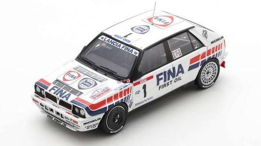 MODELLINO IN SCALA COMPATIBILE CON LANCIA DELTA HF N.1 2nd T.D.CORSE RALLY DE FRANCE 1991 D.AURIOL-B.OCELLI SPARK MODEL S9009