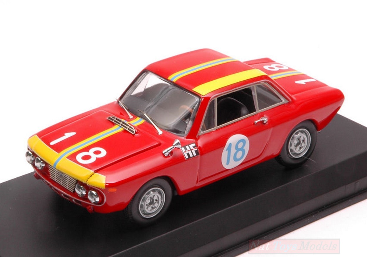 MODELLINO IN SCALA COMPATIBILE CON LANCIA FULVIA 1300 HF N.18 11th (WINN.CLASS) T.FLORIO 1966 CELLA-MARZI BEST MODEL BT9660