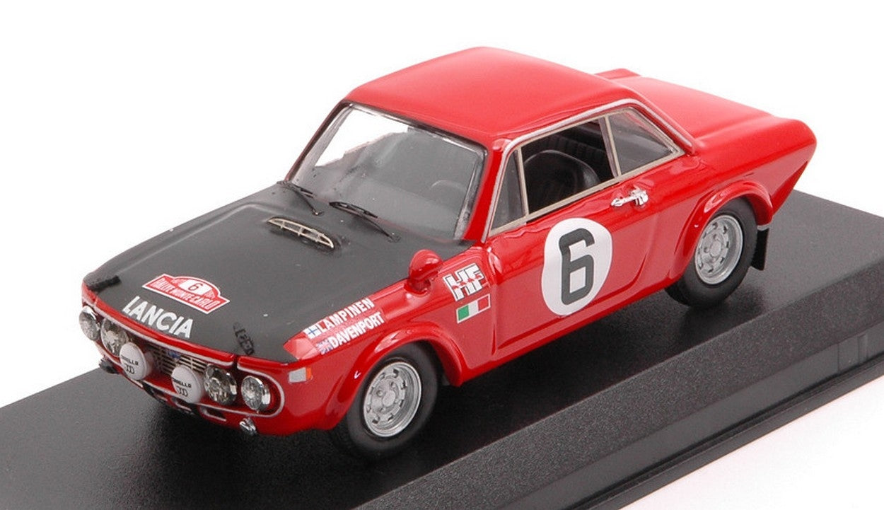 SCALE MODEL COMPATIBLE WITH LANCIA FULVIA 1.6 COUPE HF N.6 MONTE CARLO 1971 LAMPINEN-DAVENPORT 1:43 BEST MODEL BT9792