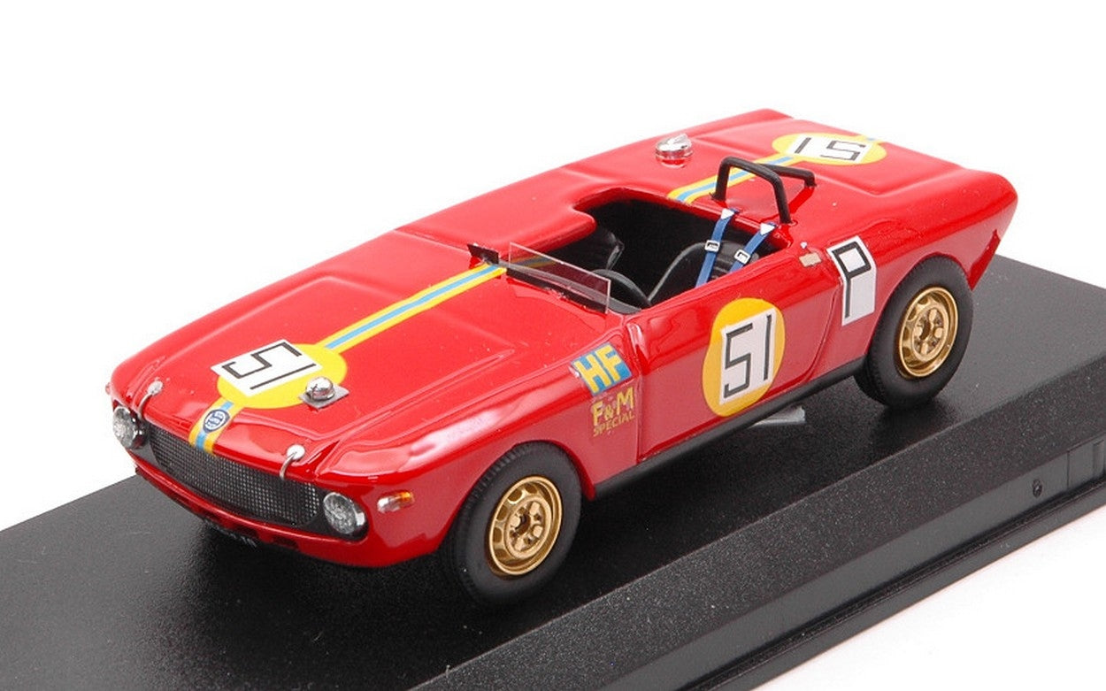 SCALE MODEL COMPATIBLE WITH LANCIA FULVIA F&amp;M SP.HF N.51 1000 KM NURBURGR. 1969 MAGLIOLI-PINTO 1:43 BEST MODEL BT9788