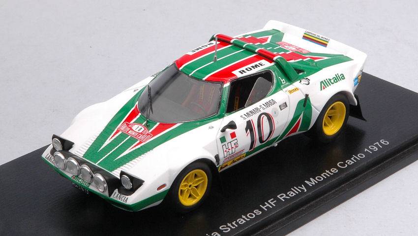 MODELLINO IN SCALA COMPATIBILE CON LANCIA STRATOS HF N.10 MONTE CARLO 1976 S.MUNARI-S.MAIGA 1:43 SPARK MODEL S9082