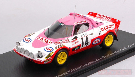 MODELLINO IN SCALA COMPATIBILE CON LANCIA STRATOS HF N.14 WINNER C.DES DAMES M.CARLO 1977 GALLI-DACREMONT SPARK MODEL S9101