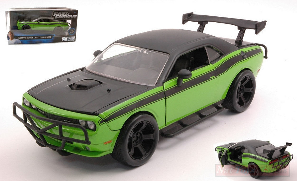 MODELLINO IN SCALA COMPATIBILE CON LETTY'S DODGE CHALLENGER SRT8 FAST & FURIOUS 1:24 JADA TOYS JADA97131