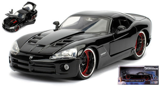 MODELLINO IN SCALA COMPATIBILE CON LETTY'S DODGE VIPER SRT-10 FAST & FURIOUS BLACK 1:24 JADA TOYS JADA30731