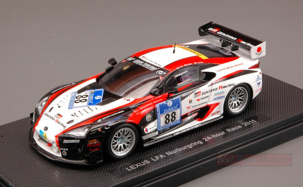 MODELLINO IN SCALA COMPATIBILE CON LEXUS LFA N.88 24 H NURBURGRING 2011 1:43 EBBRO EB44635