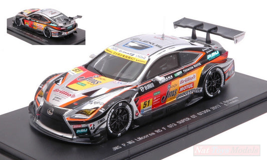 MODELLINO IN SCALA COMPATIBILE CON LEXUS RC F N.51 3rd SUPER GT300 2017 Y.NAKAYAMA-S.TSUBOI 1:43 EBBRO EB45536