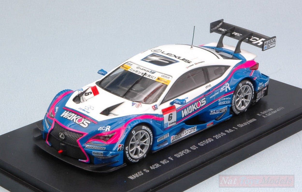 MODELE REDUIT COMPATIBLE AVEC LEXUS RC F N.6 4ème OKAYAMA SUPER GT 500 2016 K.OSHIMA-A.CALDARELLI 1:43 EBBRO EB45387