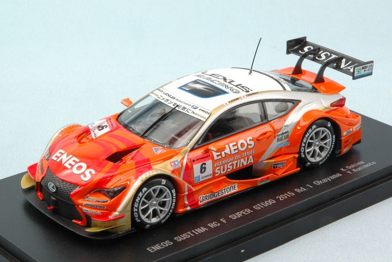 MODELLINO IN SCALA COMPATIBILE CON LEXUS RC F N.6 9th 300 KM OKAYAMA 2015 K.OSHIMA-Y.KUNIMOTO 1:43 EBBRO EB45267