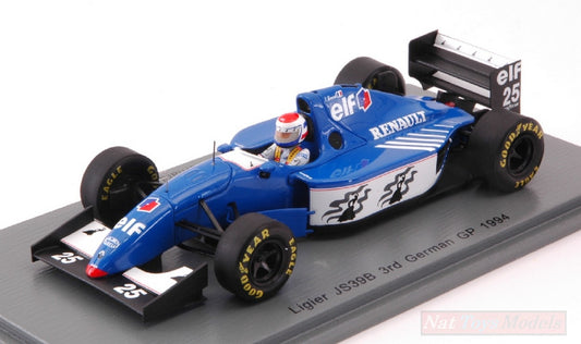 MODELLINO IN SCALA COMPATIBILE CON LIGIER JS39B ERIC BERNARD 1994 N.25 3rd GERMAN GP 1:43 SPARK MODEL S7403