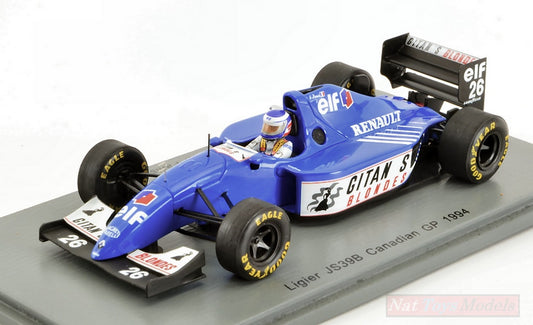 MODELLINO IN SCALA COMPATIBILE CON LIGIER JS39B OLIVIER PANIS 1994 N.26 12th CANADIAN GP 1:43 SPARK MODEL S7400