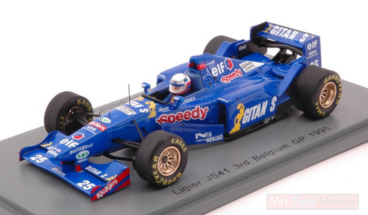 MODELLINO IN SCALA COMPATIBILE CON LIGIER JS41 M.BRUNDLE 1995 N.25 3rd BELGIUM GP 1:43 SPARK MODEL S7408