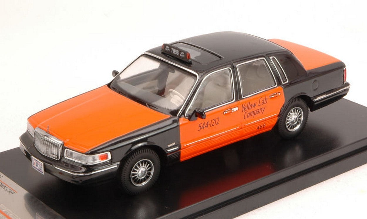 SCALE MODEL COMPATIBLE WITH LINCOLN TOWN CAR 1996 USA TAXI ORANGE/BLACK 1:43 PREMIUMX PRD363