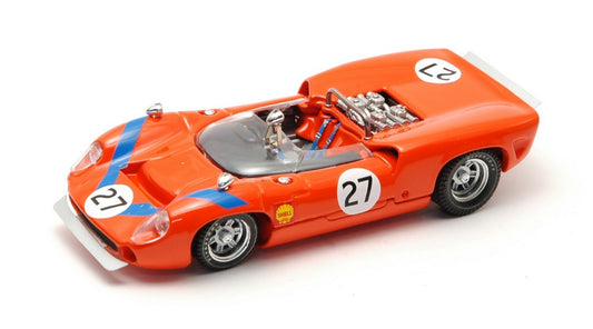 MODELLINO IN SCALA COMPATIBILE CON LOLA T 70 SPYDER N.27 7th FUJI 1968 T.SAKAI 1:43 BEST MODEL BT9333