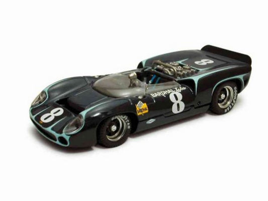 MODELLINO IN SCALA COMPATIBILE CON LOLA T 70 SPYDER N.8 5th WATKINS GLEN 1966 J.GRANT 1:43 BEST MODEL BT9262