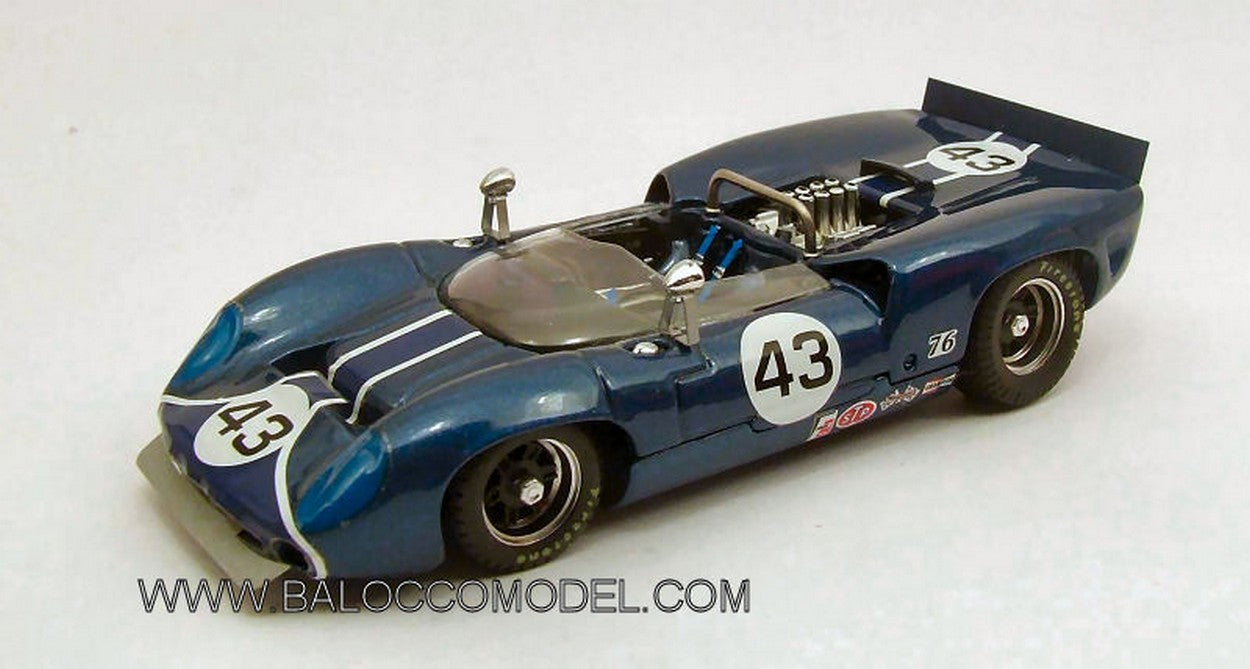 MODELLINO IN SCALA COMPATIBILE CON LOLA T70 SPIDER N.43 RETIRED RIVERSIDE 1966 J.STEWART 1:43 BEST MODEL BT9426