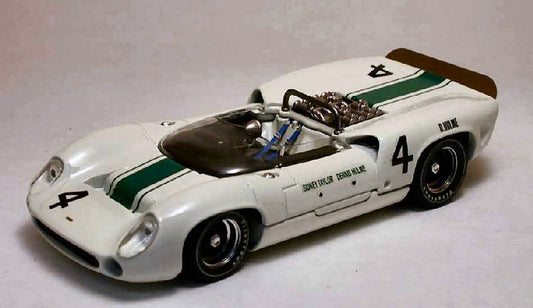 MODELLINO IN SCALA COMPATIBILE CON LOLA T70 SPYDER N.4 OULTON PARK 1965 D.HULME 1:43 BEST MODEL BT9185