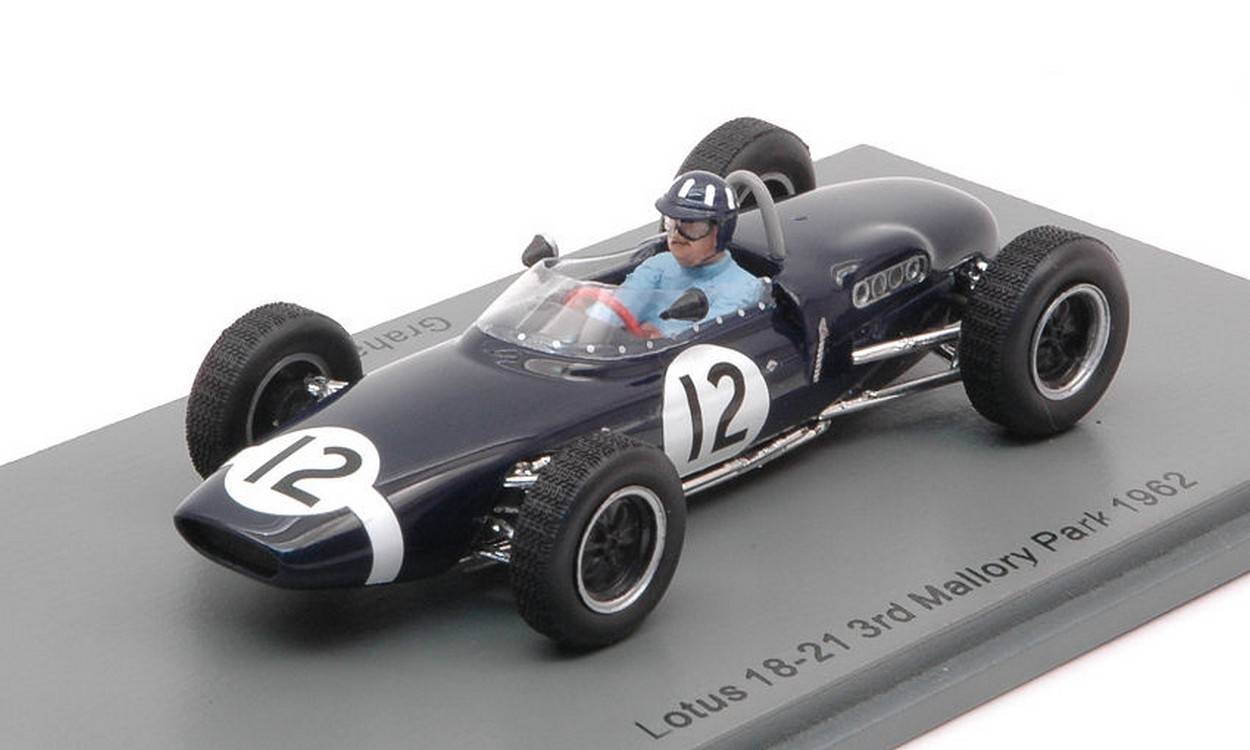 MODELE REDUIT COMPATIBLE AVEC LOTUS 18-21 GRAHAM HILL 1962 N.12 3rd MALLORY PARK 1962 1:43 SPARK MODEL S7455