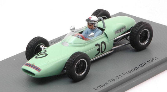 SCALE MODEL COMPATIBLE WITH LOTUS 18-21 HENRY TAYLOR 1961 N.30 FRENCH GP 1:43 SPARK MODEL S7445