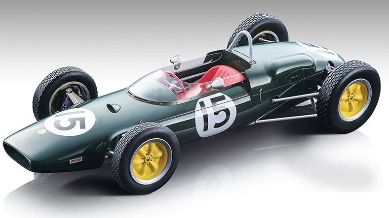 MODELLINO IN SCALA COMPATIBILE CON LOTUS 21 N.15 WINNER AMERICAN GP 1961 INNES IRELAND 1:18 TECNOMODEL TMD18182A