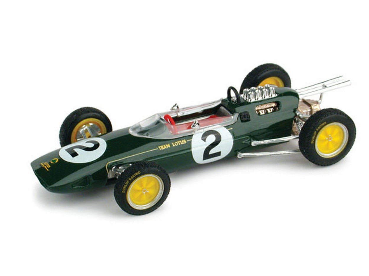 MODELLINO IN SCALA COMPATIBILE CON LOTUS 25 T.TAYLOR 1963 N.2 RETIRED BELGIUM GP 1:43 BRUMM BM0331B