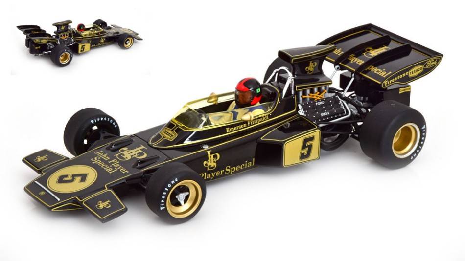 MODELLINO IN SCALA COMPATIBILE CON LOTUS 72D N.5 JPS SPAIN GP 1972 E.FITTIPALDI 1:18 MODELCARGROUP MCG18610