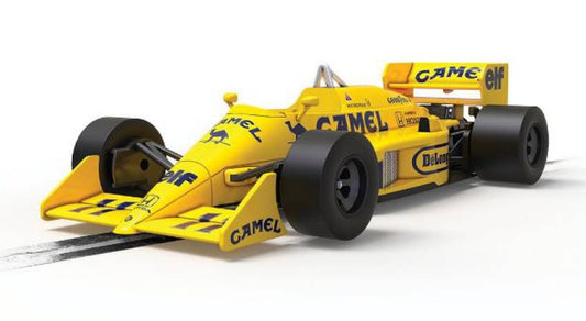 MODELLINO IN SCALA COMPATIBILE CON LOTUS 99T MONACO GP 1987 SATORU NAKAJIMA SLOT 1:32 SCALEXTRIC C4355