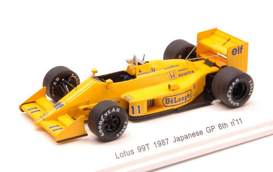 SCALE MODEL COMPATIBLE WITH LOTUS 99TB S.NAKAJIMA 1987 N.11 6th JAPAN GP W/DECALS 1:43 REVE COLLECTION REVE70184