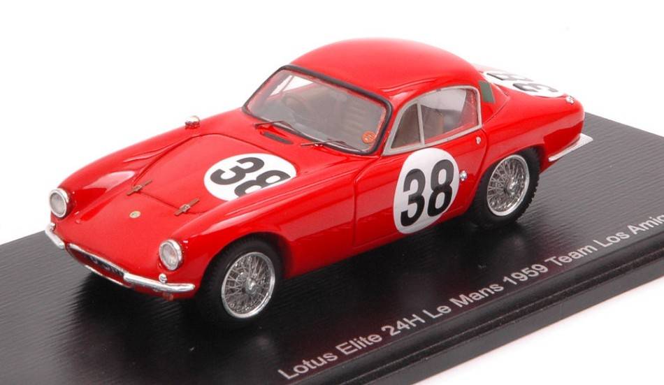 SCALE MODEL COMPATIBLE WITH LOTUS ELITE N.38 LM 1959 JFMALLE-JCVIDILLES 1:43 SPARK MODEL S8200