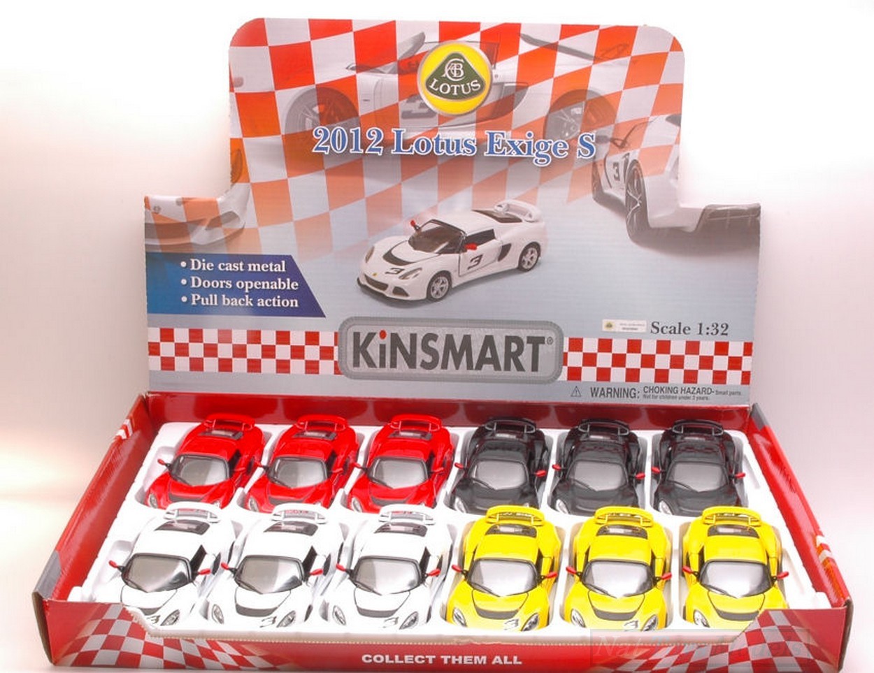 SCALE MODEL COMPATIBLE WITH LOTUS EXIGE S 2012 COL.ASS.1:32 KINSMART KT5361D