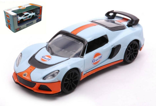 MODELLINO IN SCALA COMPATIBILE CON LOTUS EXIGE WITH GULF LIVERY LIGHT BLUE/ORANGE 1:43 MOTORMAX MTM79773