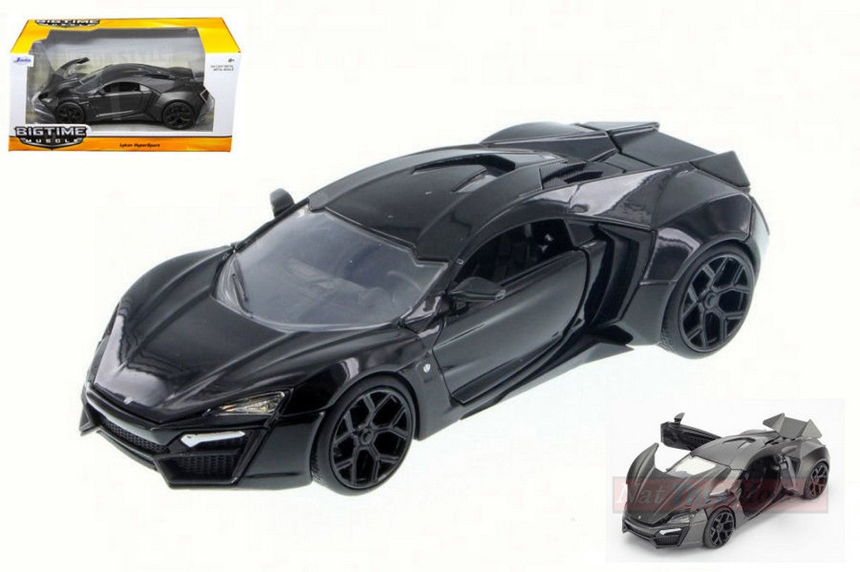 SCALE MODEL COMPATIBLE WITH LYKAN HYPERSPORT 2013 GLOSS BLACK 1:24 JADA TOYS JADA98074