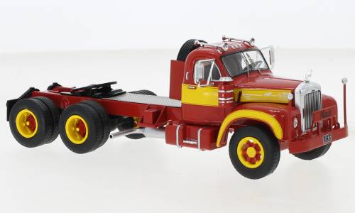 MODELLINO IN SCALA COMPATIBILE CON MACK B 61 1953 RED/YELLOW 1:43 IXO MODEL TR131