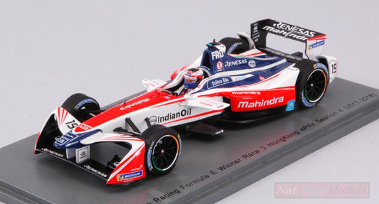 SCALE MODEL COMPATIBLE WITH MAHINDRA N.19 WINNER Rd.2 HONG KONG FORMULA E (2017-2018) F.ROSENQVIST SPARK MODEL S5932