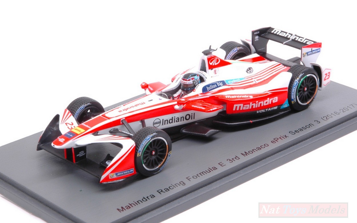 MODELE REDUIT COMPATIBLE AVEC MAHINDRA RACING N.HEIDFELD 2017 N.23 3rd Rd5 MONACO FORMULA "E" 1:43 SPARK MODEL S5902