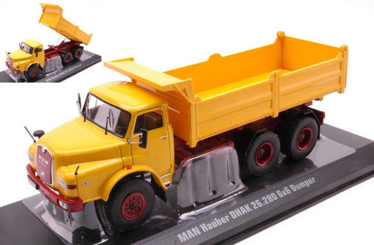 MODELE REDUIT COMPATIBLE AVEC MAN 19.280H 1971 MULDENKIPPER JAUNE 1:43 IXO MODEL TRUD003