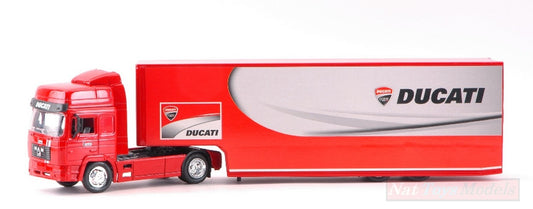 SCALE MODEL COMPATIBLE WITH MAN F2000 DUCATI MOTOGP TEAM TRUCK 1:43 NEW RAY NY15983