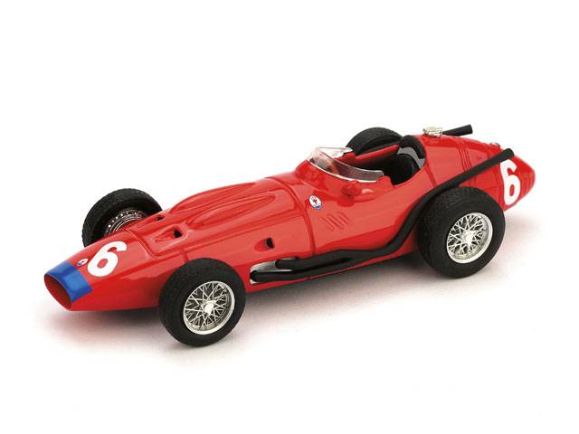 MODELLINO IN SCALA COMPATIBILE CON MASERATI 250F J.BEHRA 1957 N.6 14th G.P.ITALIA 1:43 BRUMM BM0223B