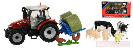 SCALE MODEL COMPATIBLE WITH MASSEY FERGUSON 5612 TRACTOR PLAYSET 1:32 BRITAINS LC43205