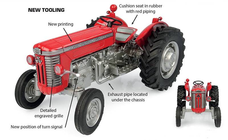 SCALE MODEL COMPATIBLE WITH MASSEY FERGUSON 65 MK II 1:32 UNIVERSAL HOBBIES UH6395