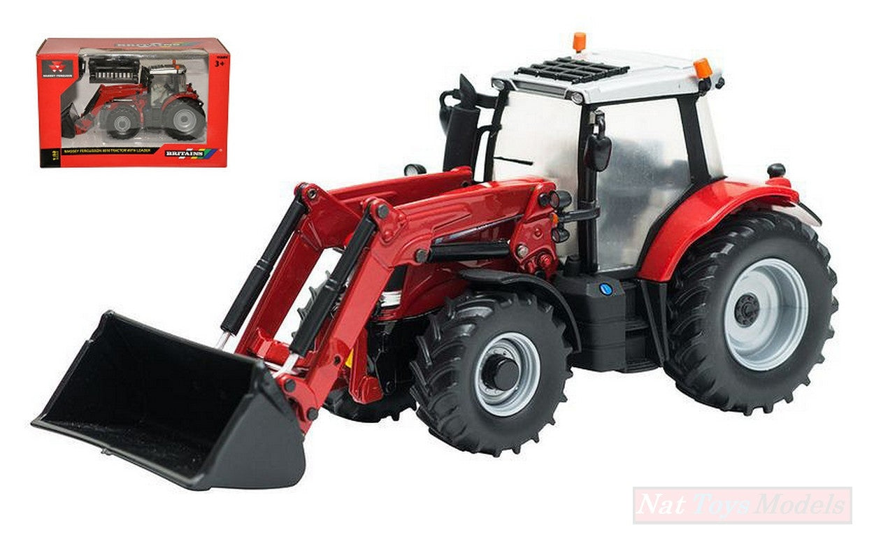 SCALE MODEL COMPATIBLE WITH MASSEY FERGUSON 6616 TRACTOR WITH FRONT LOADER 1:32 BRITAINS LC43082